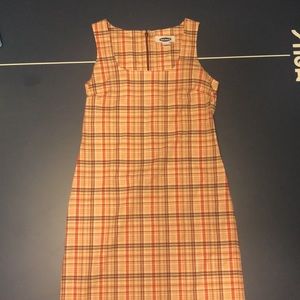 Trendy Plaid Square Neck Bodycon Dress